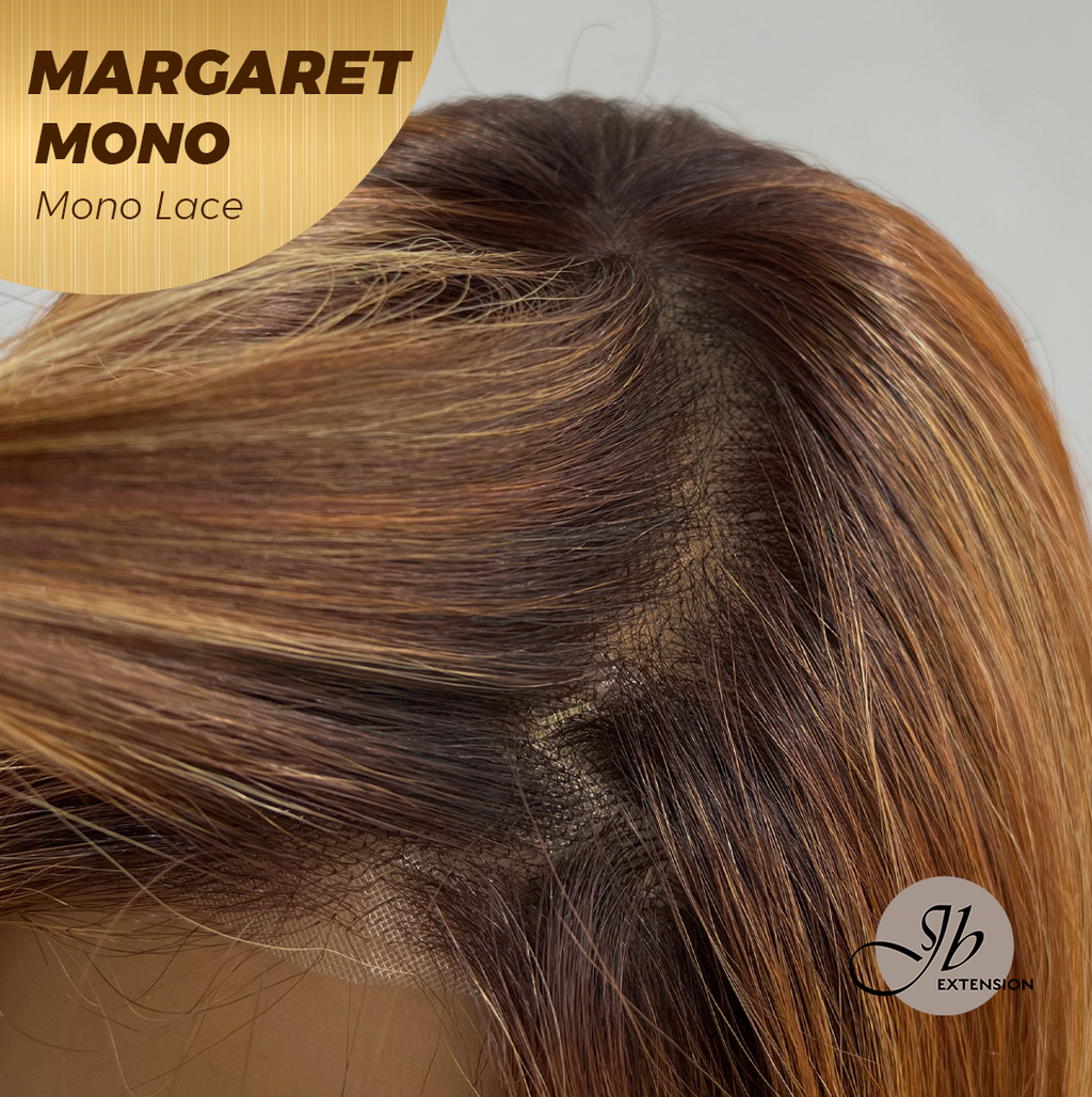 [PRE-ORDER] JBEXTENSION MARGARET MONO Monofilament Handmade Wig 6X5 Full Monofilament Hand Tied Top Wig 20 Inches Light Copper Mono Lace Handmade Futura Fiber Wig With Anti-slip Silicone Strips Glueless Wig MARGARET MONO【BENDY EAR TABS】