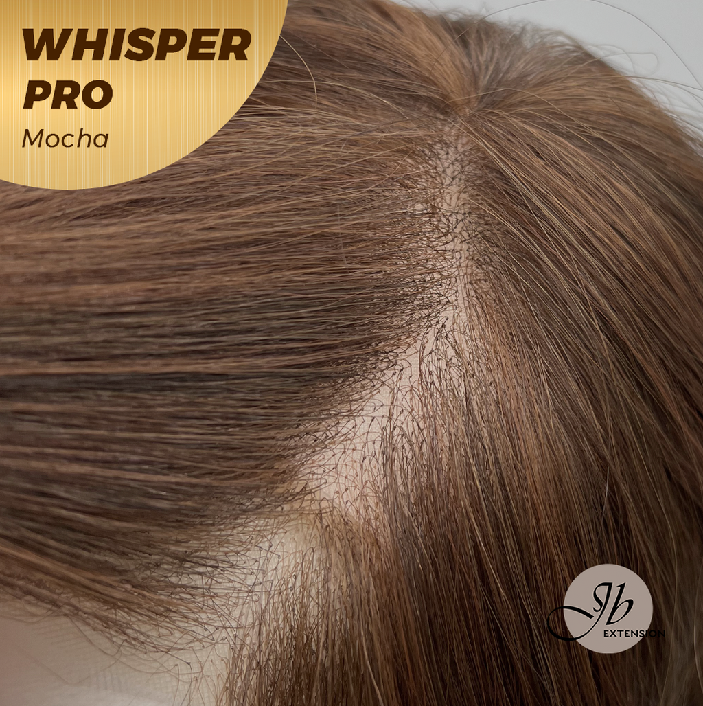 JBEXTENSION 14inch|18inch Clip-In Snowflake Lace Wave Hair Topper Monofilament with Anti-slip Silicone Strips – Crown & Hairline Coverage WHISPER PRO