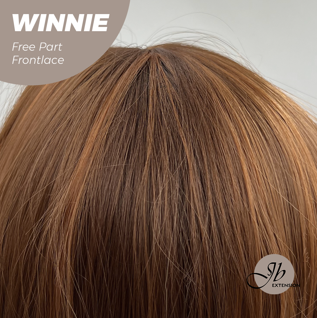 Nichole's Selection -  26 Inches Copper Curly Fiber X, Tangle Less Pre-Cut Free Part Frontlae Glueless Wig WINNIE【FIBER X】