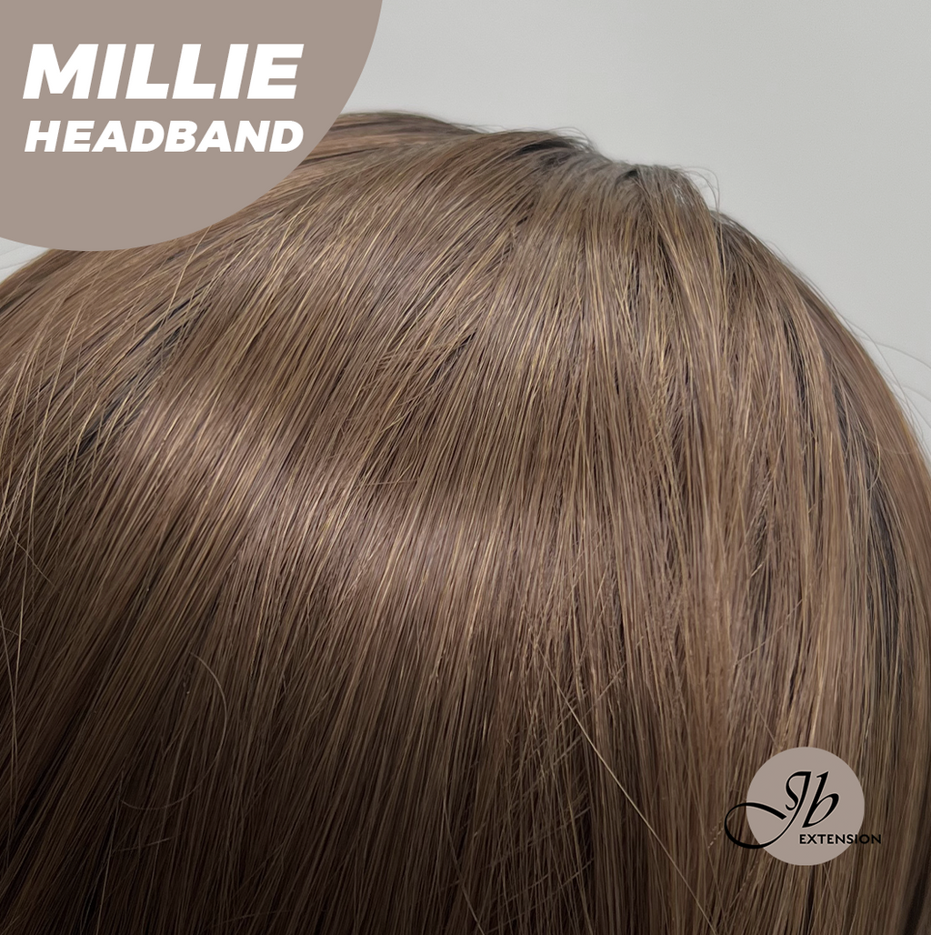 JBEXTENSION 16 Inches Wave Mocha Headband Wig MILLIE HEADBAND