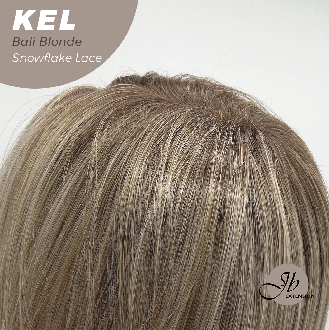 JBEXTENSION 22 Inches Bali Blonde Pre-Cut Snowflake Lace Frontlace Glueless Wig KEL BALI BLONDE【PERMATEASE】【BENDY EAR TABS】- M/L