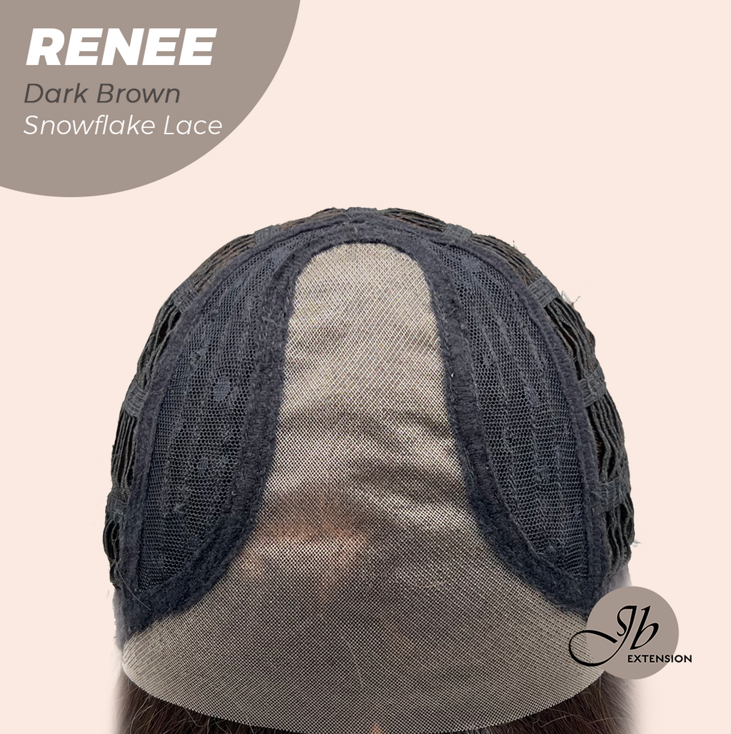[PRE-ORDER] JBEXTENSION 21 Inches Dark Brown Pre-Cut T Part Snowflake Lace Frontlace Glueless Wig RENEE DARK BROWN【BENDY EAR TABS】