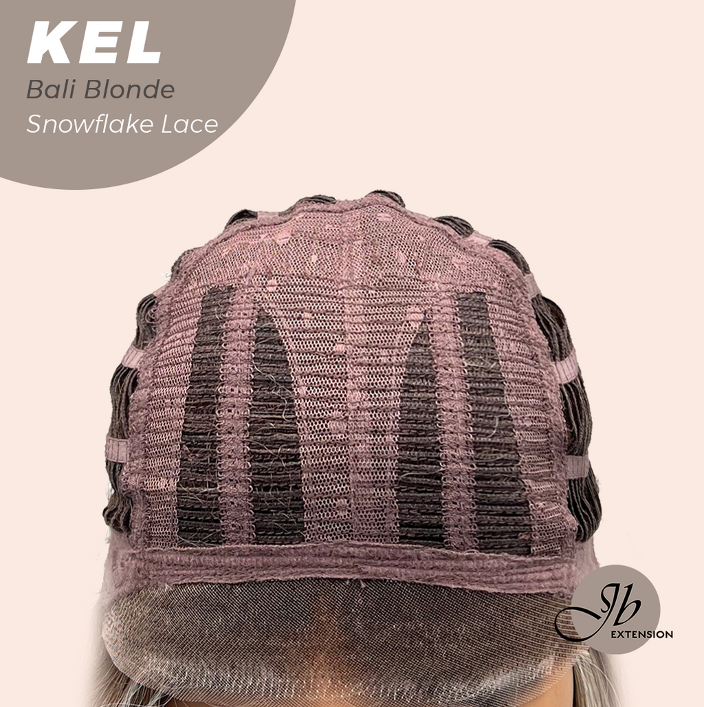 JBEXTENSION 22 Inches Bali Blonde Pre-Cut Snowflake Lace Frontlace Glueless Wig KEL BALI BLONDE【PERMATEASE】【BENDY EAR TABS】- M/L