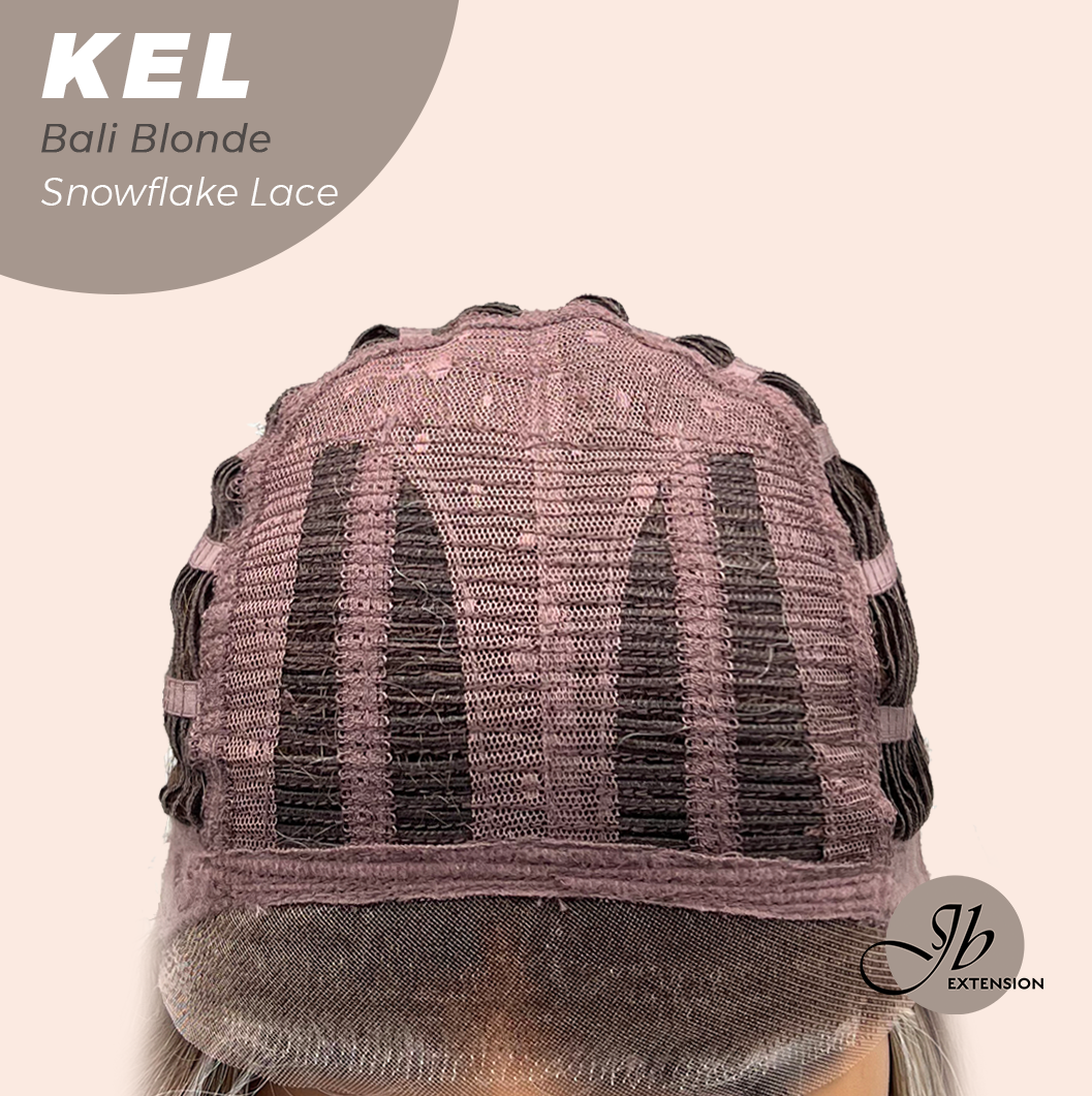 JBEXTENSION 22 Inches Bali Blonde Pre-Cut Snowflake Lace Frontlace Glueless Wig KEL BALI BLONDE【PERMATEASE】【BENDY EAR TABS】- M/L