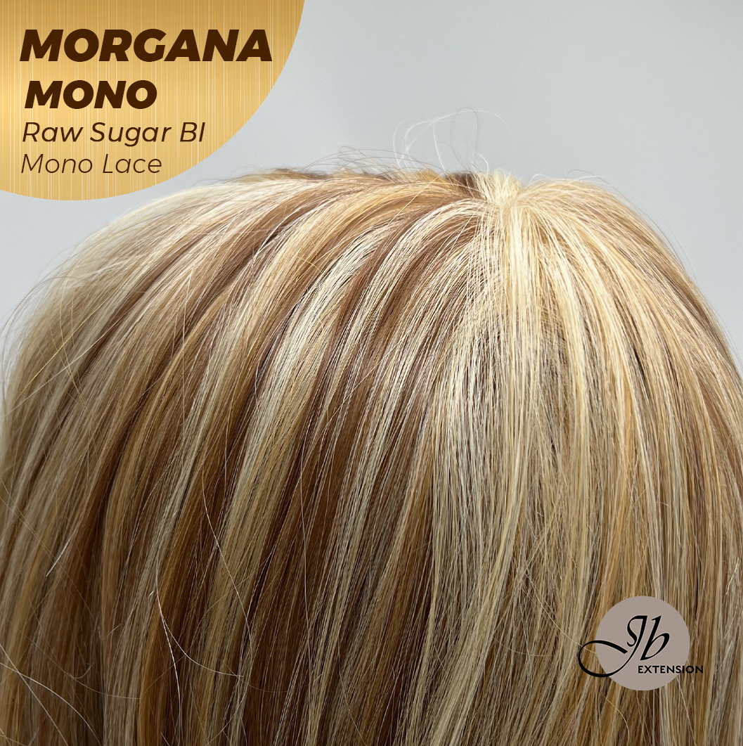 JBEXTENSION MORGANA MONO Monofilament Handmade Wig 6X5 Full Monofilament Hand Tied Top Wig 13 Inches Raw Sugar Blonde Mono Lace Wig With Anti-slip Silicone Strips Glueless Wig MORGANA MONO RAW SUGAR BLONDE【BENDY EAR TABS】