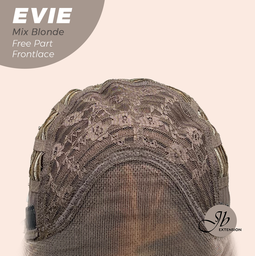 JBEXTENSION 22 Inches Mix Blonde Pre-Cut Free Part Frontlace Glueless Wig EVIE MIX BLONDE