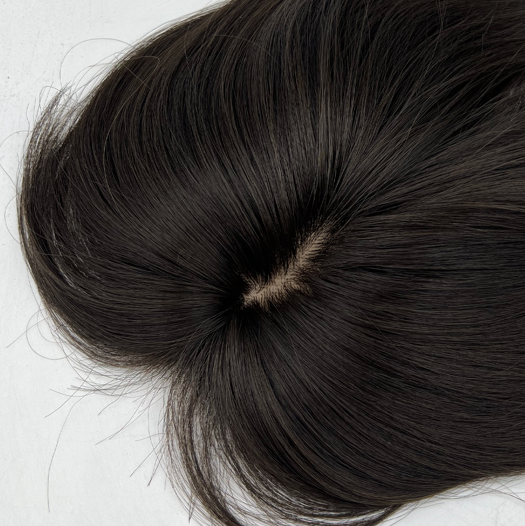 JBEXTENSION 14 Inches Scalpiana Hard Silky Topper Clip in Synthetic Fiber Topper Hair Piece Hair with Bangs for Women Clip in Top Crown Hair Clip on Toupee Hairpiece for Slight Hair Loss/Thinning Hair