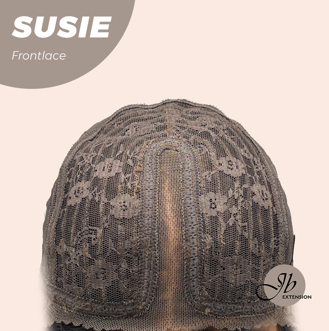 JBEXTENSION 16 Inches Dark Brown Women Pre-Cut Frontlace Glueless Wig SUSIE