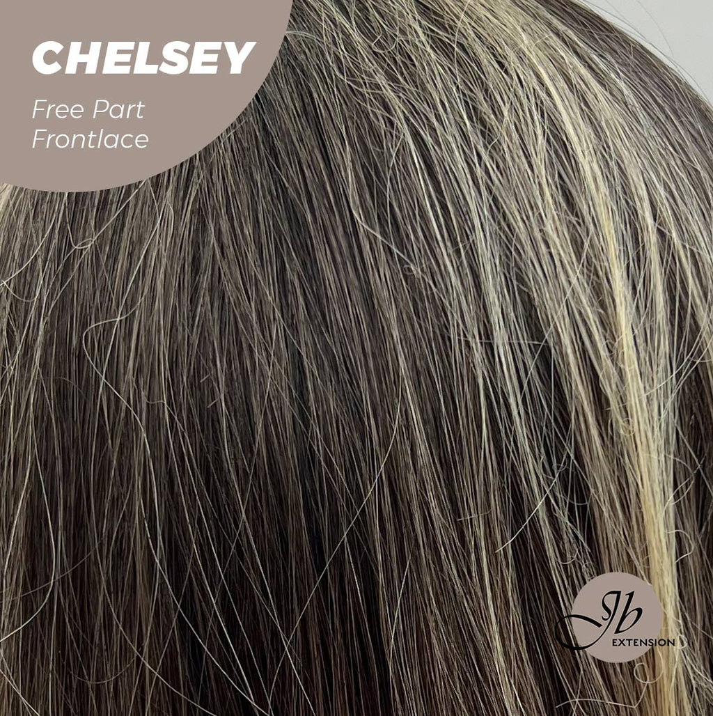 Rachel's Pick-26 Inches Curly Mix Blonde Free Part Pre-Cut Frontlace Glueless Wig CHELSEY