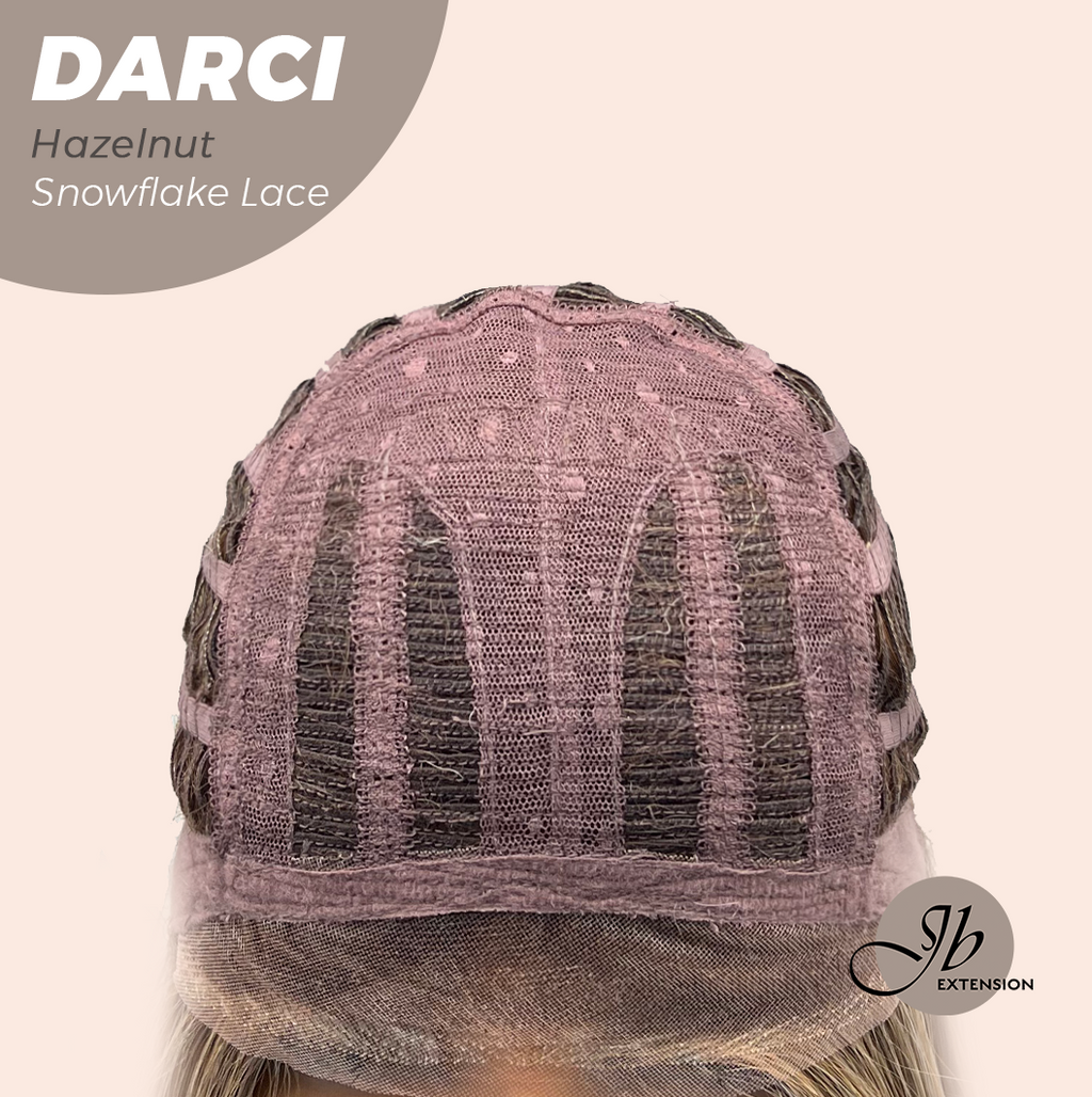 [PRE-ORDER] JBEXTENSION 25 Inches Hazelnut Blonde Highlight Pre-Cut Snowflake Lace Frontlace Glueless Wig DARCI HAZELNUT【PERMATEASE】【BENDY EAR TABS】