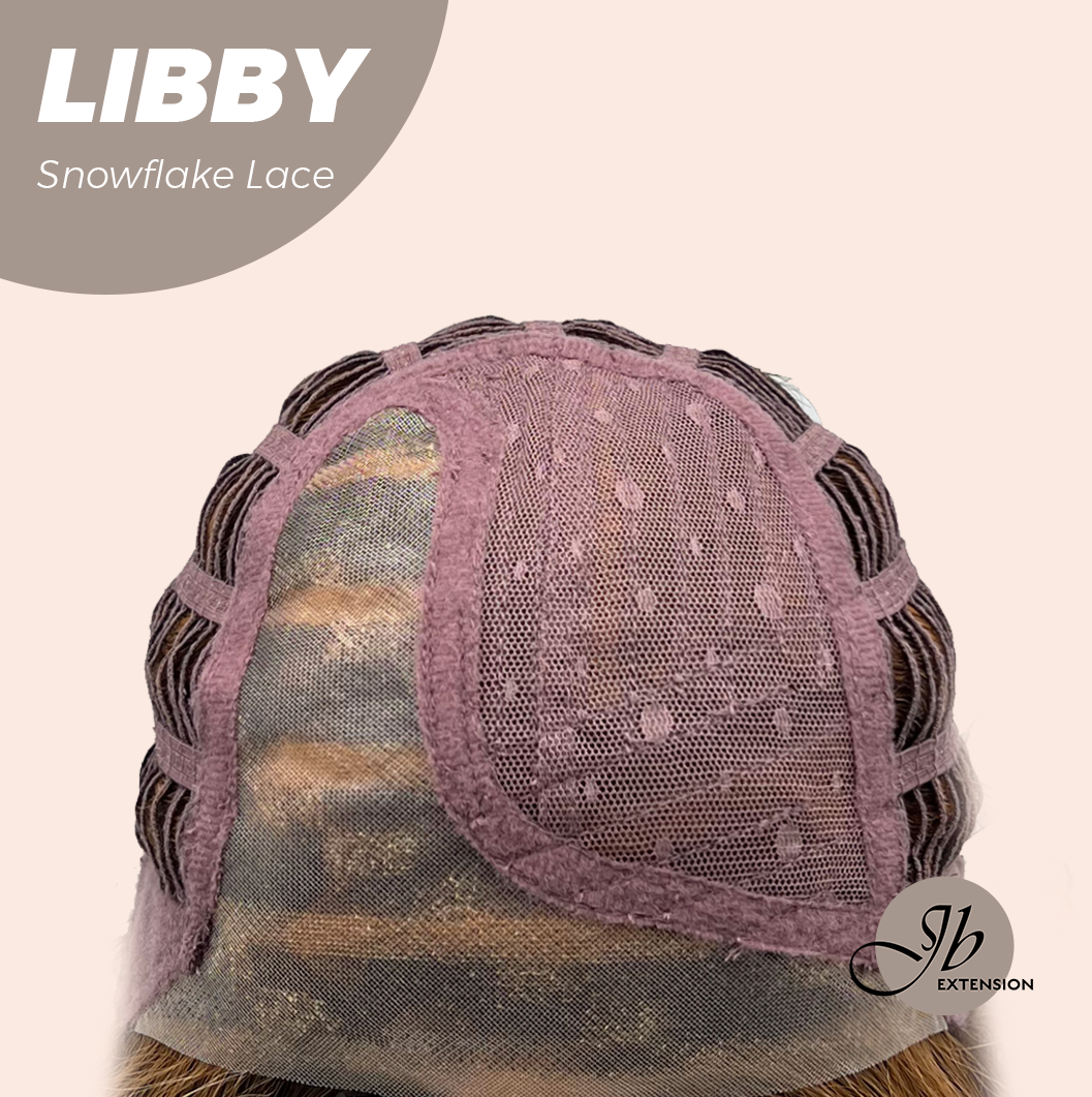 JBEXTENSION 11 Inches Wave Caramel Pre-Cut Side Part Snowflake Lace Frontlace Glueless Wig LIBBY【BENDY EAR TABS】