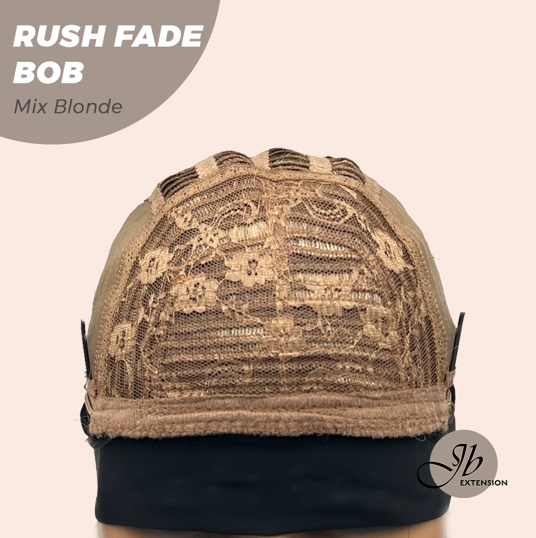 JBEXTENSION 12 Inches Short Hair Mix Blonde Headband Wig RUSH FADE BOB - MIX BLONDE