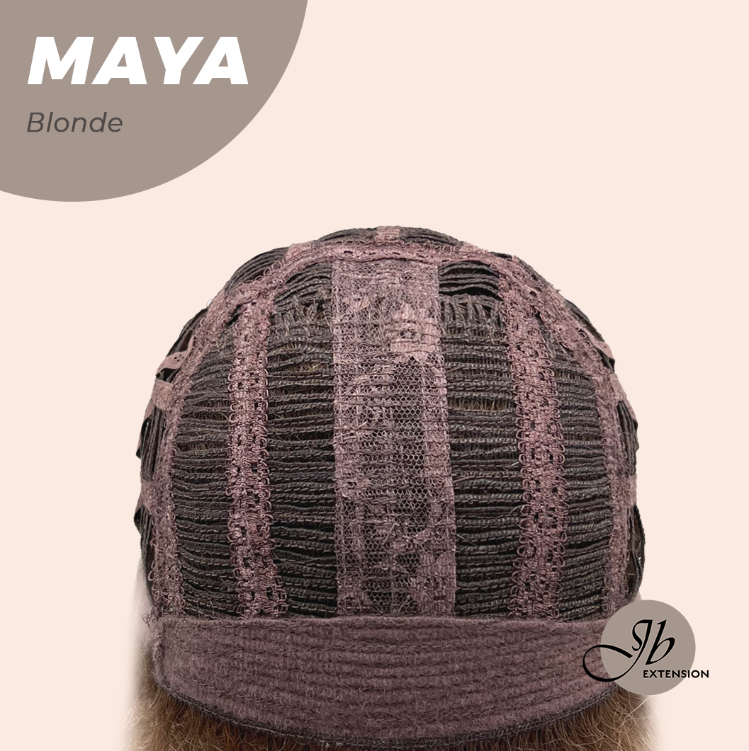 JBEXTENSION 22 Inches Blonde Women Fashion Full Machine Wig MAYA BLONDE【PLUS PERMATEASE】【BENDY EAR TABS】