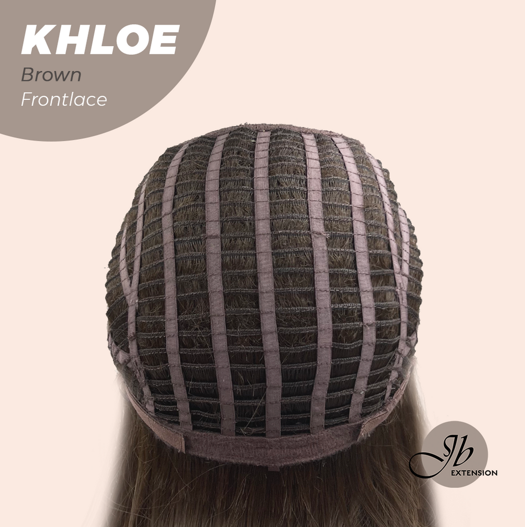 JBEXTENSION 12 Inches Bob Cut Brown Pre-Cut Snowflake Lace Frontlace Glueless Wig KHLOE BROWN【PERMATEASE】【BENDY EAR TABS】