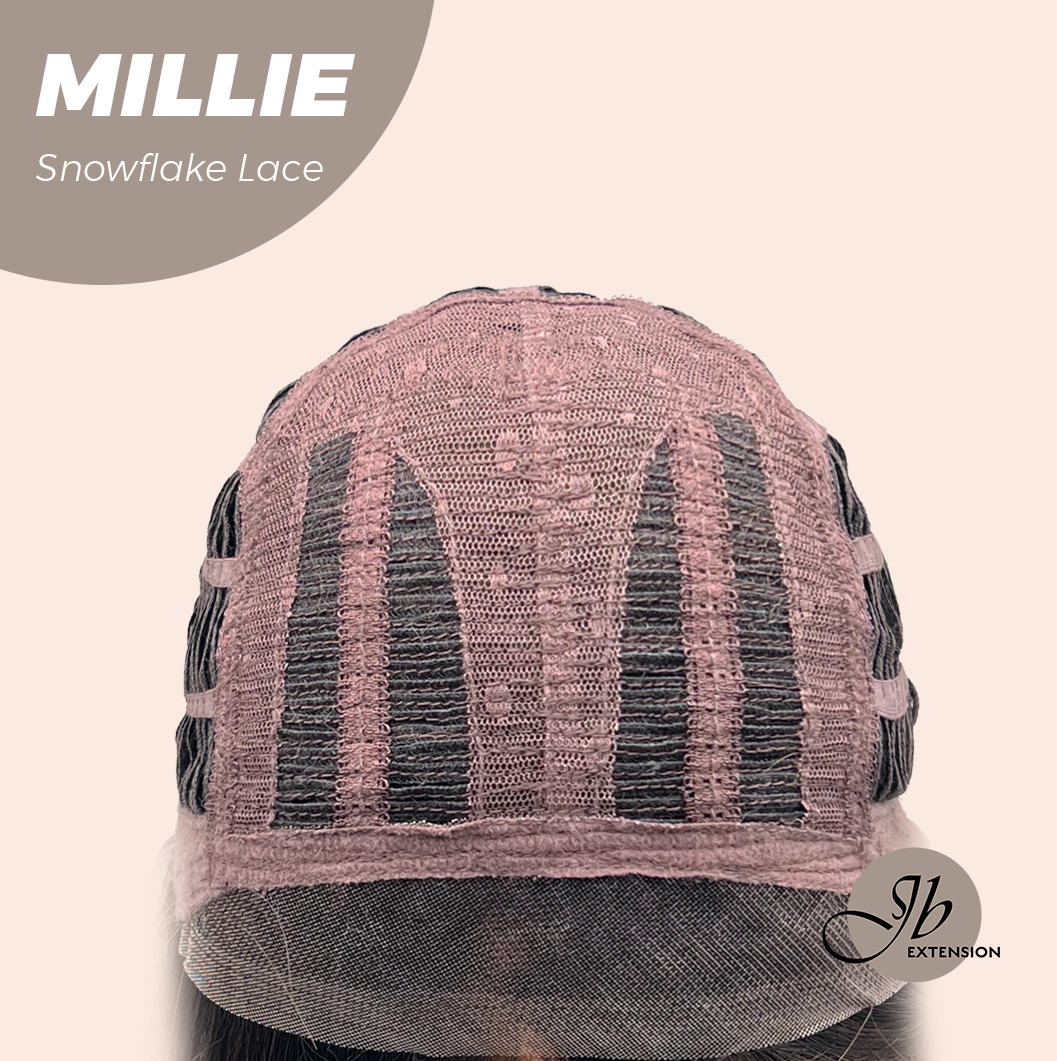 JBEXTENSION 16 Inches Mocha Pre-Cut Snowflake Lace Frontlace Glueless Wig MILLIE SNOWFLAKE【PERMATEASE】【BENDY EAR TABS】