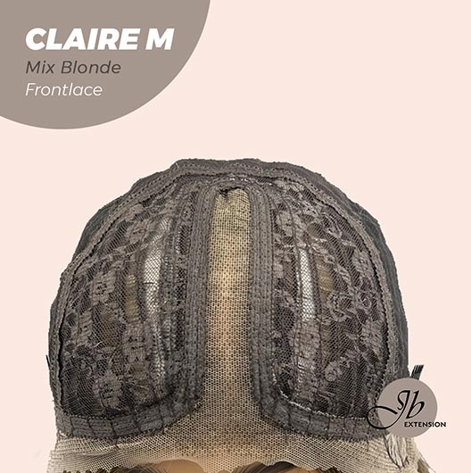 JBEXTENSION 22 Inches Body Wave Mix Blonde Pre-Cut Frontlace Glueless Wig CLAIRE M BLONDE