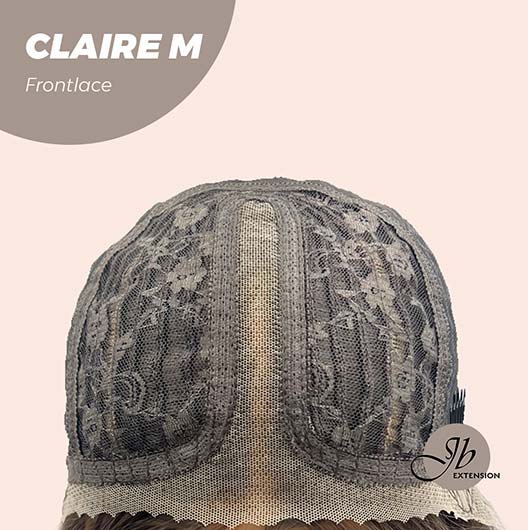 JBEXTENSION 22 Inches Body Wave Brown With Highlight Pre-Cut Frontlace Glueless Wig CLAIRE LACE M