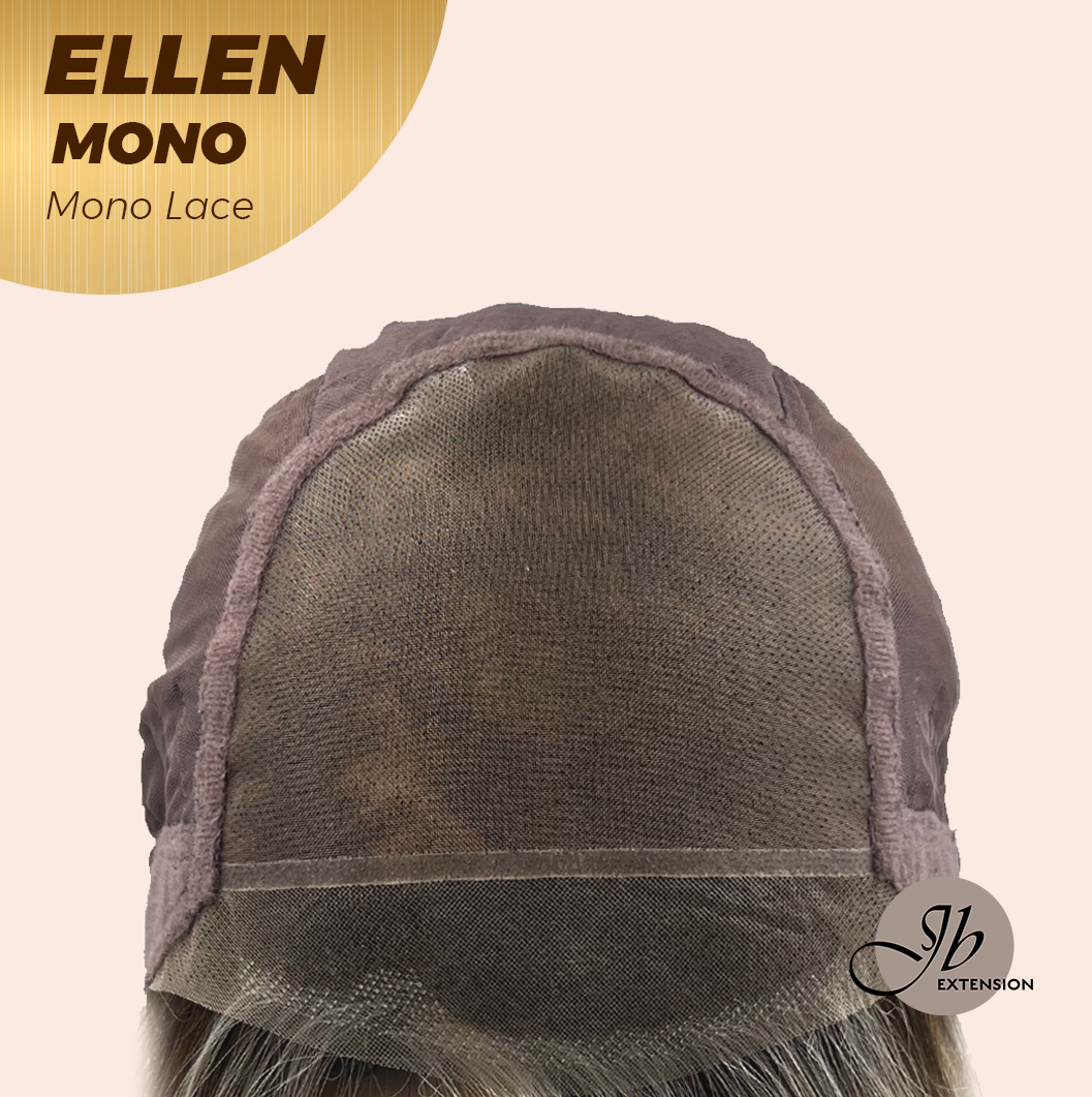 JBEXTENSION ELLEN MONO Full Monofilament Handmade Full Lace Full Hand Tied Wig 12 Inches Blonde Mono Lace Handmade Futura Fiber Wig Glueless Wig ELLEN MONO【BENDY EAR TABS】