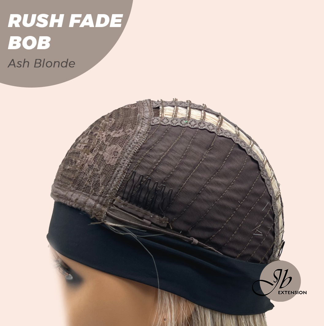JBEXTENSION 12 Inches Short Hair Ash Blonde Headband Wig RUSH FADE BOB - ASH BLONDE