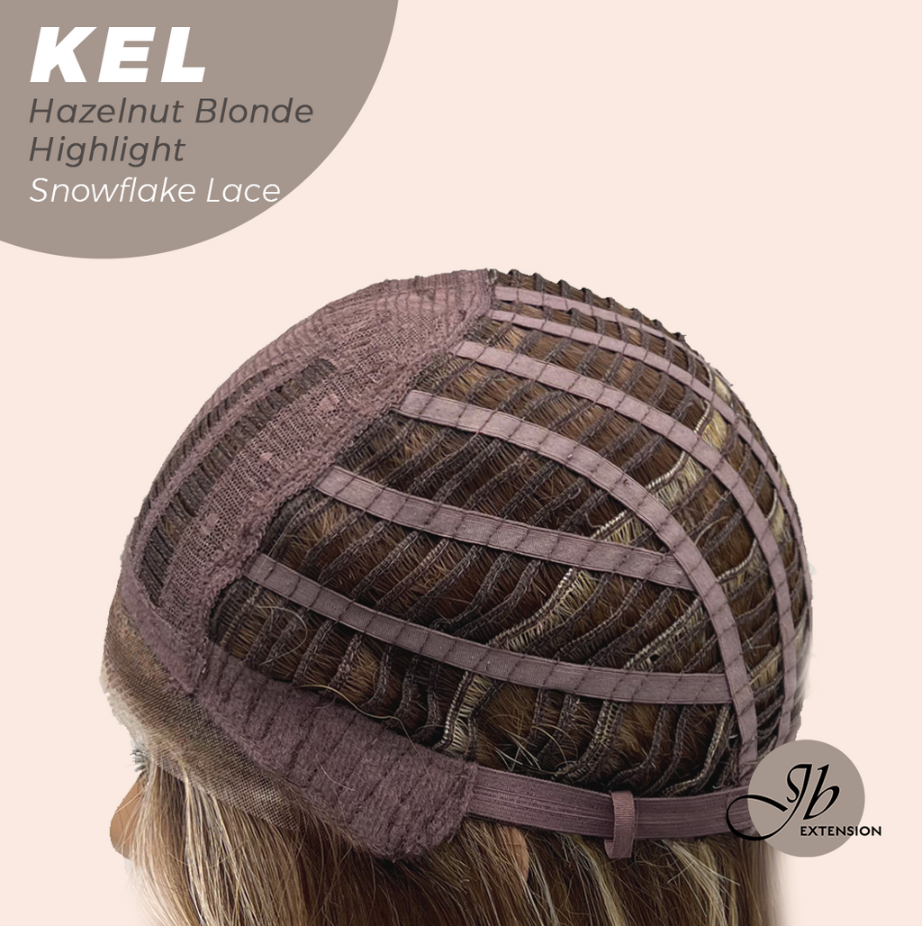 [PRE-ORDER] Get this Influencer Look with Hazelnut Blonde Highlight Pre-Cut Snowflake Lace Wig KEL HAZELNUT