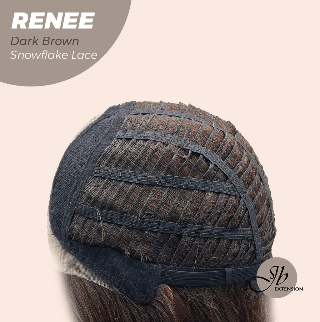 [PRE-ORDER] JBEXTENSION 21 Inches Dark Brown Pre-Cut T Part Snowflake Lace Frontlace Glueless Wig RENEE DARK BROWN【BENDY EAR TABS】