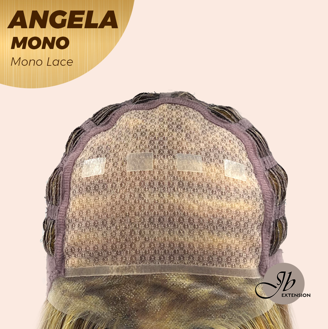 HOT OF SEASON -JBEXTENSION ANGELA MONO Monofilament Handmade Wig 6X5 Full Monofilament Hand Tied Top Wig 16 Inches Crème Caramel Mono Lace Wig With Anti-slip Silicone Strips Glueless Wig ANGELA MONO【BENDY EAR TABS】