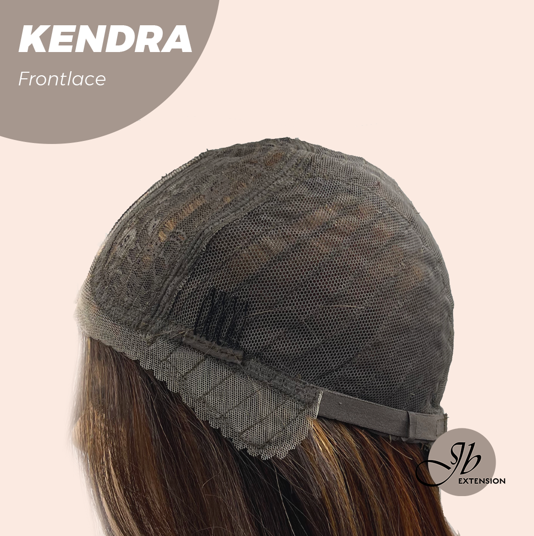 Nichole's Selection - 16 Inches Auburn Highlight Pre-Cut Frontlace Glueless Wig KENDRA