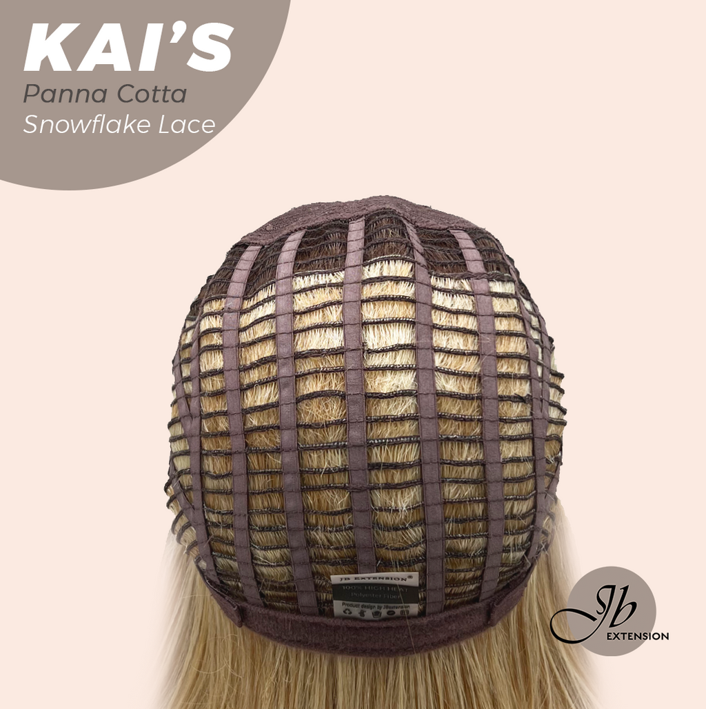 [PRE-ORDER] JBEXTENSION 18 Inches Panna Cotta Pre-Cut Snowflake Lace Frontlace Glueless Wig KAI'S PANNA COTTA【PERMATEASE】【BENDY EAR TABS】