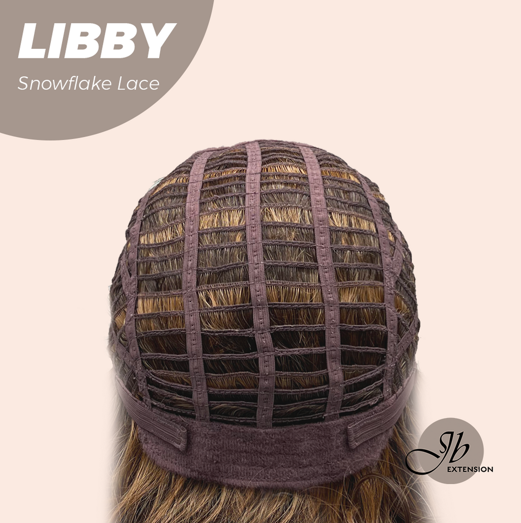 JBEXTENSION 11 Inches Wave Caramel Pre-Cut Side Part Snowflake Lace Frontlace Glueless Wig LIBBY【BENDY EAR TABS】