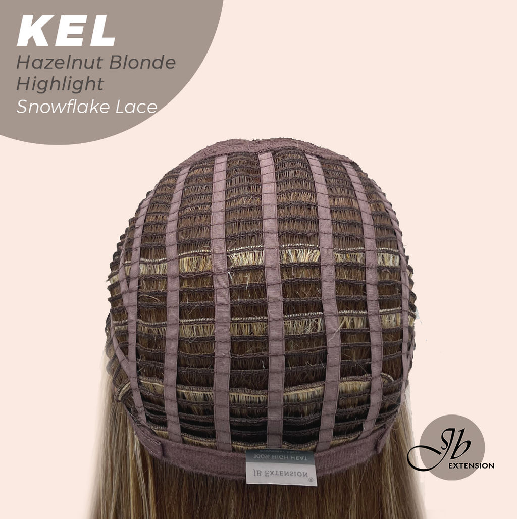 [PRE-ORDER] Get this Influencer Look with Hazelnut Blonde Highlight Pre-Cut Snowflake Lace Wig KEL HAZELNUT