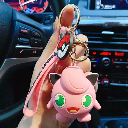 "Pokemon Action Figure Keychain - Pikachu, Charmander, Snorlax, Squirtle