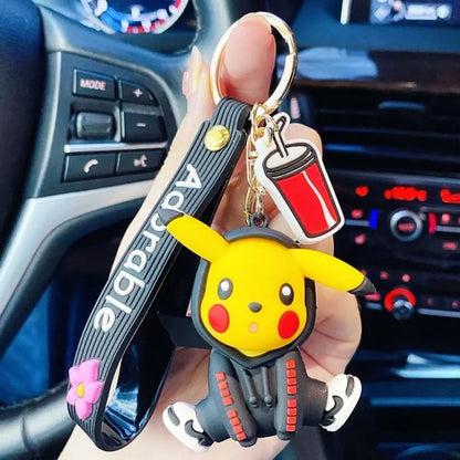 "Pokemon Action Figure Keychain - Pikachu, Charmander, Snorlax, Squirtle