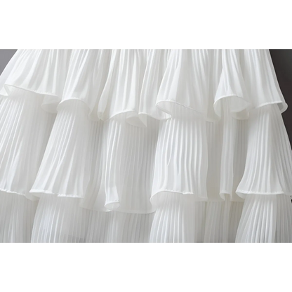 Boho Ruffle Mini Skirt With Elastic Waist