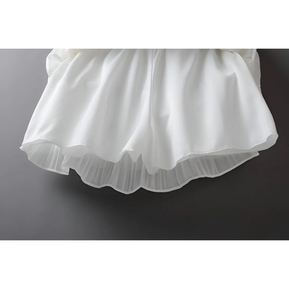 Boho Ruffle Mini Skirt With Elastic Waist