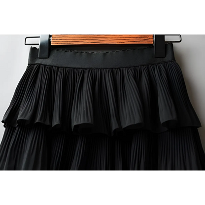 Boho Ruffle Mini Skirt With Elastic Waist