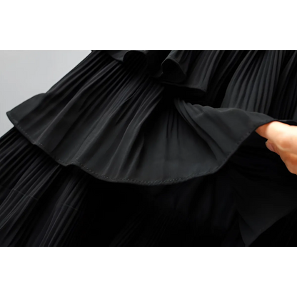 Boho Ruffle Mini Skirt With Elastic Waist