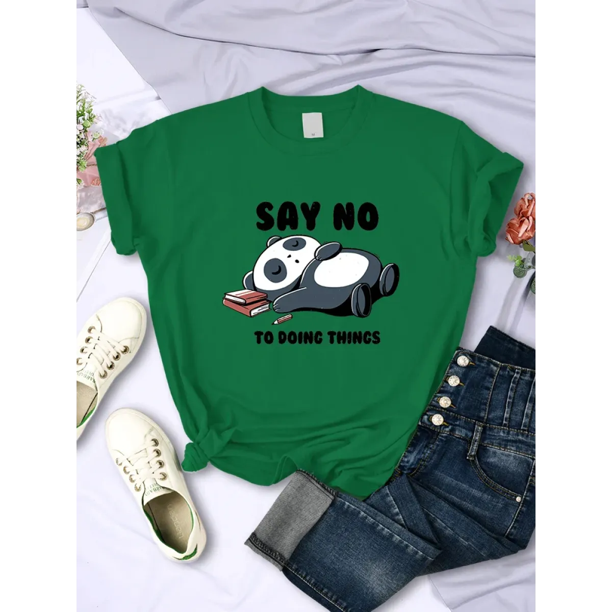"Say No To Doing Thing" Sleeping Panda  T-Shirts