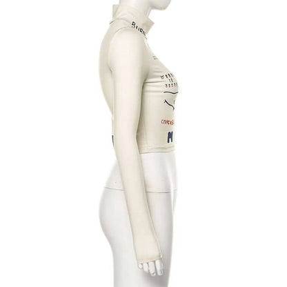 Casual Stretch Slim Crop Tops