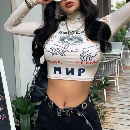 Casual Stretch Slim Crop Tops
