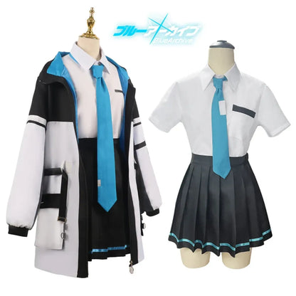 Blue Archive Tendou Arisu Cosplay Costume – Uniform, Wig & Coat Set