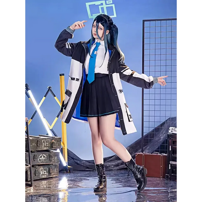 Blue Archive Tendou Arisu Cosplay Costume – Uniform, Wig & Coat Set