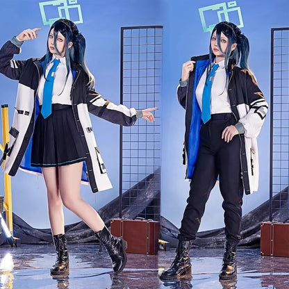 Blue Archive Tendou Arisu Cosplay Costume – Uniform, Wig & Coat Set