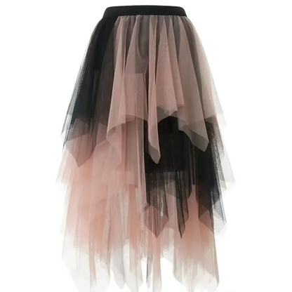 Tulle Midi Skirt for Women - Harajuku High Waist Fashion Summer Tutu