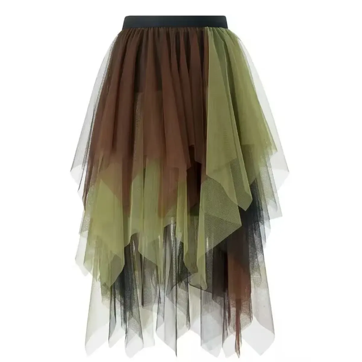 Tulle Midi Skirt for Women - Harajuku High Waist Fashion Summer Tutu