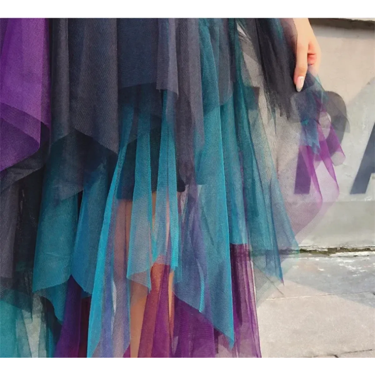 Tulle Midi Skirt for Women - Harajuku High Waist Fashion Summer Tutu