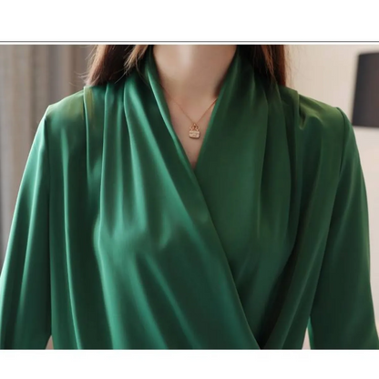 V-Neck Chiffon Blouse