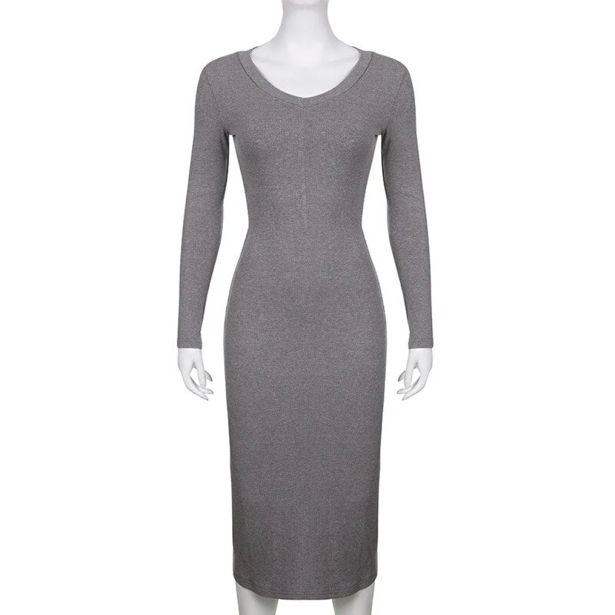 V-neck Knitted Dress