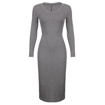 V-neck Knitted Dress