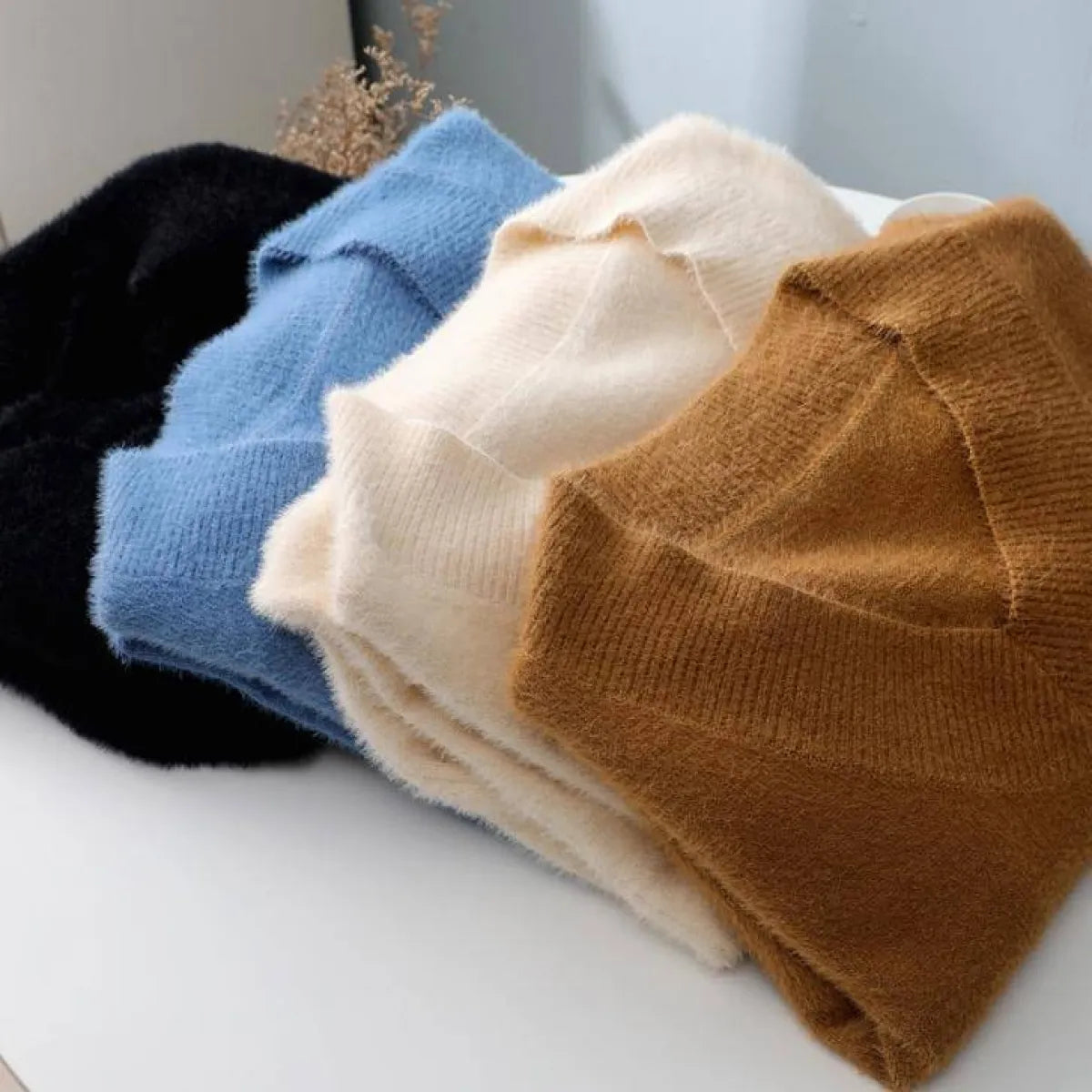 V-Neck Sweater Dress