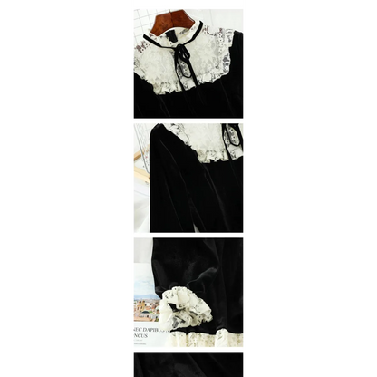 Velvet Turtleneck Dress